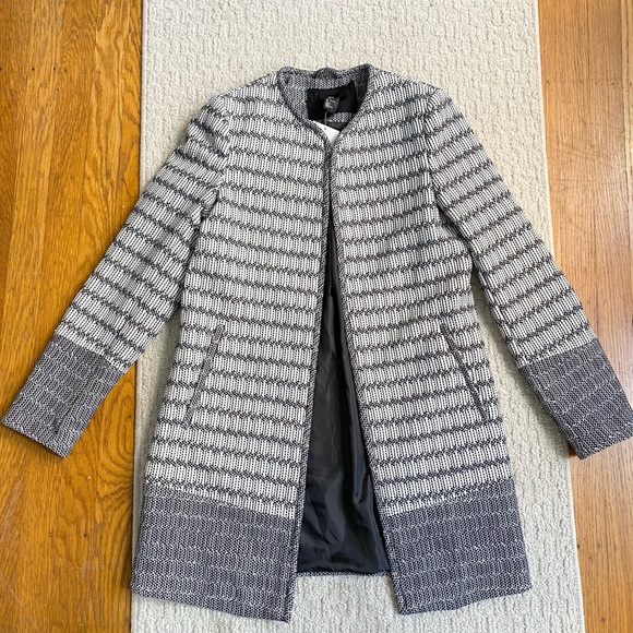 H&M | striped open front jacket - Picture 1 of 3